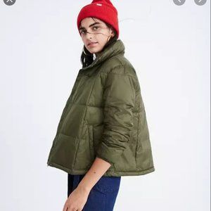 Madewell Travel Buddy Packable Puffer Jacket Olive